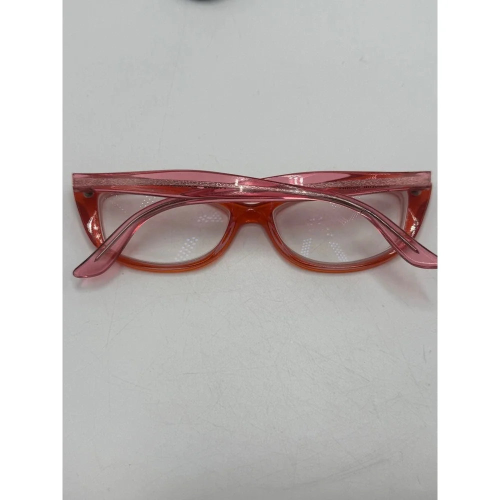 Caroline Abram Doreen 69 Cat Eye Eyeglasses Orange Pink Frames France‎ 53-15